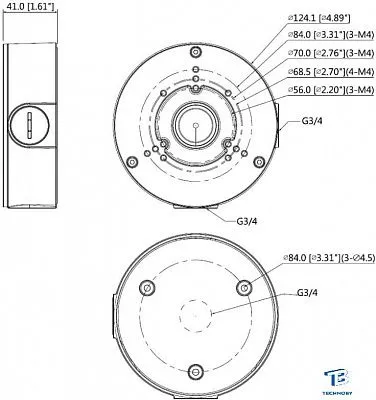 картинка Монтажная коробка Dahua DH-PFA130-E