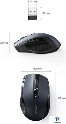 картинка Мышь Ugreen MU006 90545 черный