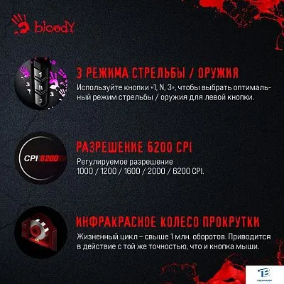 картинка Мышь A4Tech Bloody A60 Activated
