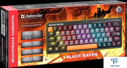 картинка Клавиатура Defender Black Raven GK-417 45413