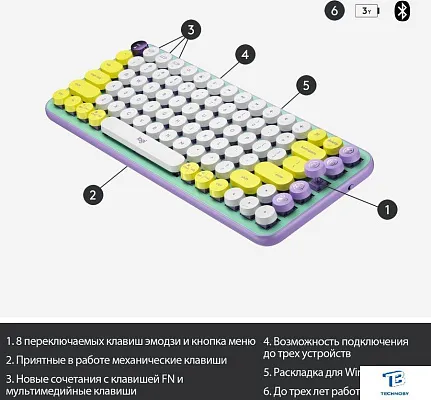 картинка Клавиатура Logitech Pop Keys 920-010717