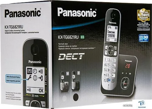 картинка Радиотелефон Panasonic KX-TG6821RUB