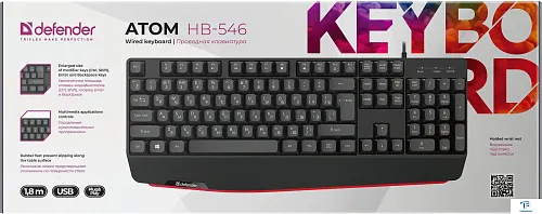 картинка Клавиатура Defender Atom HB-546 черный