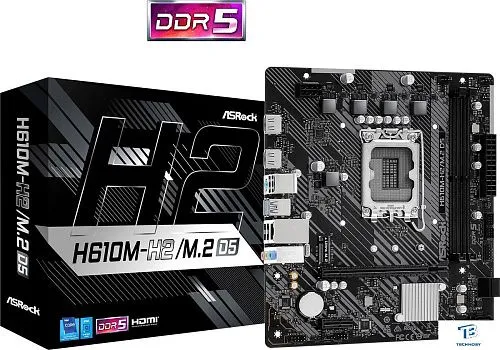 картинка Материнская плата ASRock H610M-H2/M.2 D5