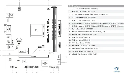 картинка Материнская плата ASRock A520M-HDV
