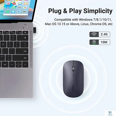 картинка Мышь Ugreen MU001 90374 зеленый