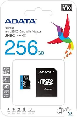 картинка Карта памяти A-Data 256GB AUSDX256GUICL10A1-RA1