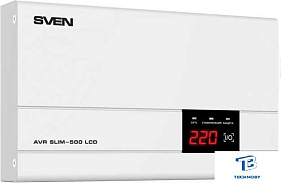 картинка Стабилизатор напряжения Sven AVR SLIM-500 LCD