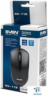 картинка Мышь Sven RX-112 USB Черный