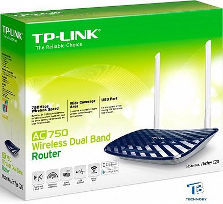 картинка Маршрутизатор TP-Link AC750 Archer C20