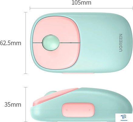картинка Мышь Ugreen MU102-15722 розовый