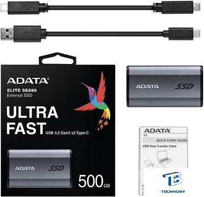 картинка Внешний SSD A-Data 500GB AELI-SE880-500GCGY