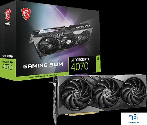 картинка Видеокарта MSI RTX 4070 GAMING SLIM 12G