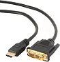 картинка Кабель HDMI-DVI Cablexpert CC-HDMI-DVI-6 1.8м - превью 1