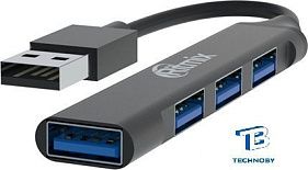 картинка USB хаб Ritmix CR-4400 Metal