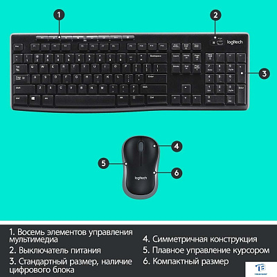 картинка Набор (Клавиатура+мышь) Logitech MK275 920-008535