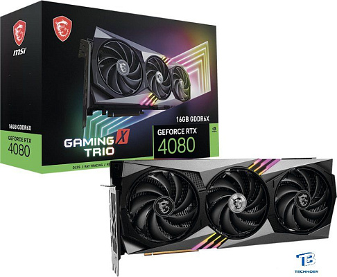 картинка Видеокарта MSI RTX 4080 Gaming X Trio 16GB