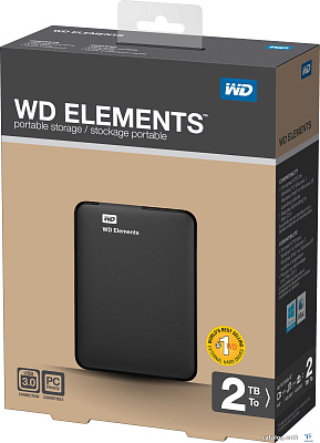 картинка Внешний ж/д WD 2TB WDBU6Y0020BBK-WESN