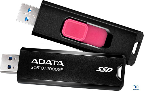 картинка Внешний SSD A-Data 2TB SC610-2000G-CBK/RD