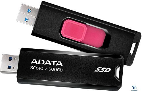 картинка Внешний SSD A-Data 500GB SC610-500G-CBK/RD