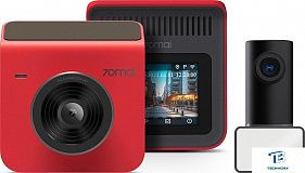 картинка Автомобильный видеорегистратор Xiaomi 70Mai Dash Cam A400 Красный+ камера RC09