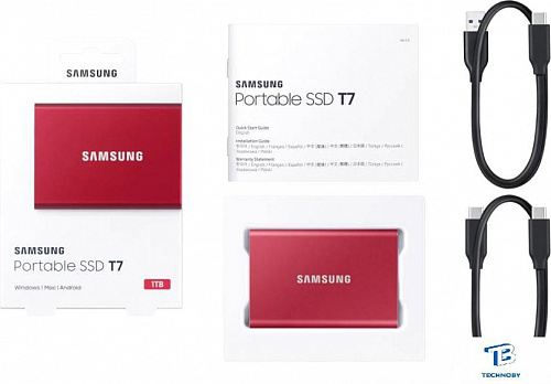 картинка Внешний SSD Samsung T7 1TB MU-PC1T0R/WW