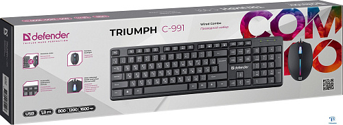 картинка Набор (Клавиатура+мышь) Defender Triumph C-991