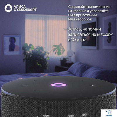 картинка Умная колонка Яндекс Станция Мини 3 черный YNDX-00027BLK