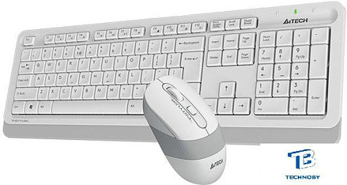картинка Набор (Клавиатура+мышь) A4Tech FG1010 белый/серый