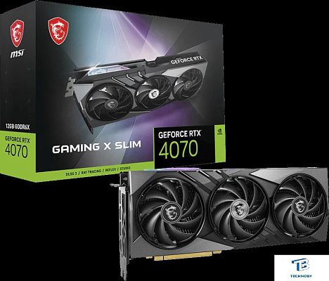 картинка Видеокарта MSI RTX 4070 GAMING X SLIM 12G