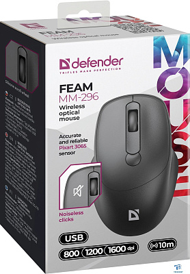 картинка Мышь Defender Feam MM-296 черный
