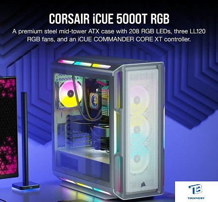 картинка Корпус Corsair iCUE 5000T RGB CC-9011231-WW