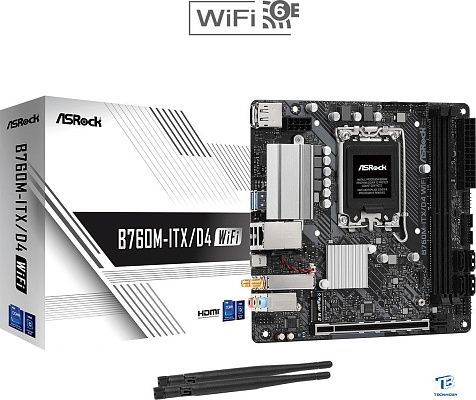 картинка Материнская плата ASRock B760M-ITX/D4 WIFI