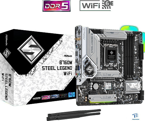 картинка Материнская плата ASRock B760M Steel Legend (Wi-Fi)