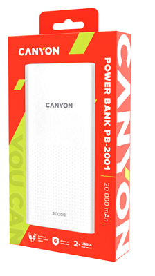 картинка Canyon Power Bank 20000 mAh CNE-CPB2001W