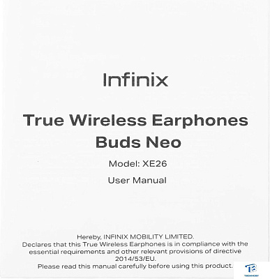 картинка Наушники Infinix Buds Neo XE26 белый