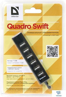 картинка USB хаб Defender Quadro Swift