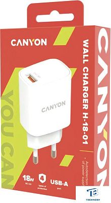 картинка Зарядное устройство Canyon CNE-CHA18W