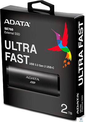 картинка Внешний SSD A-Data 2TB ASE760-2TU32G2-CBK