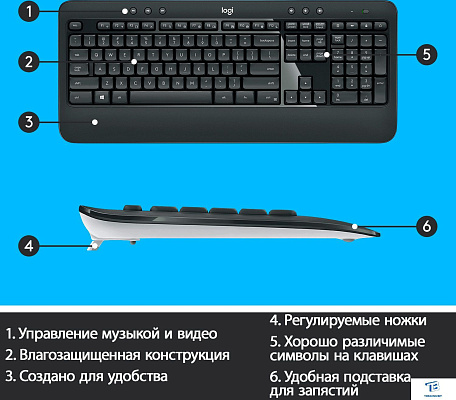 картинка Набор (Клавиатура+мышь) Logitech MK540 920-008686