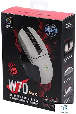 картинка Мышь A4Tech BLOODY W70 Max черный/белый