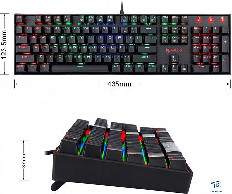 картинка Клавиатура Redragon Mitra RU,RGB 75015