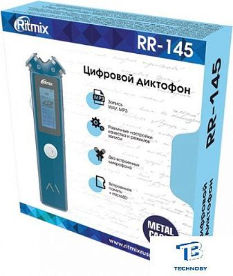 картинка Диктофон Ritmix RR-145 16GB черный