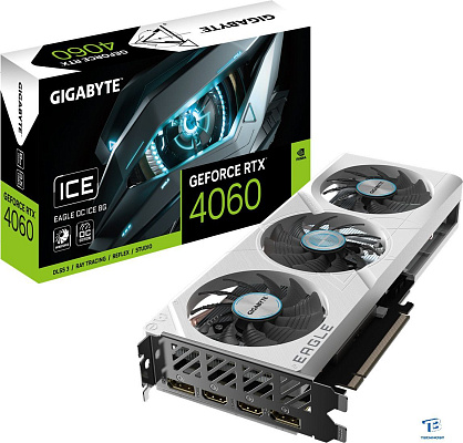 картинка Видеокарта Gigabyte RTX 4060 (GV-N4060EAGLEOC ICE-8GD)