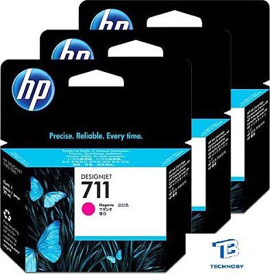 картинка Картридж HP CZ135A 711 красный 3шт