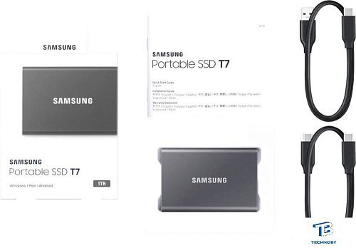 картинка Внешний SSD Samsung T7 1TB MU-PC1T0T/WW