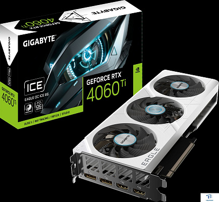 картинка Видеокарта Gigabyte RTX 4060 Ti (GV-N406TEAGLEOC ICE-8GD)