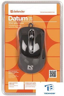 картинка Мышь Defender Datum MM-070 черный