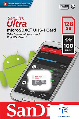 картинка Карта памяти SanDisk 128GB SDSQUNR-128G-GN6MN