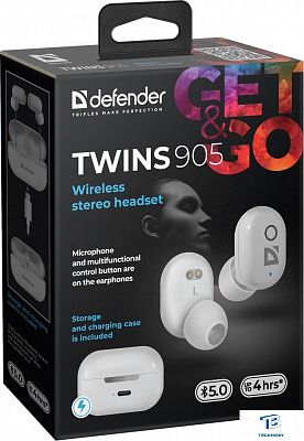 картинка Наушники Defender Twins 905 63906